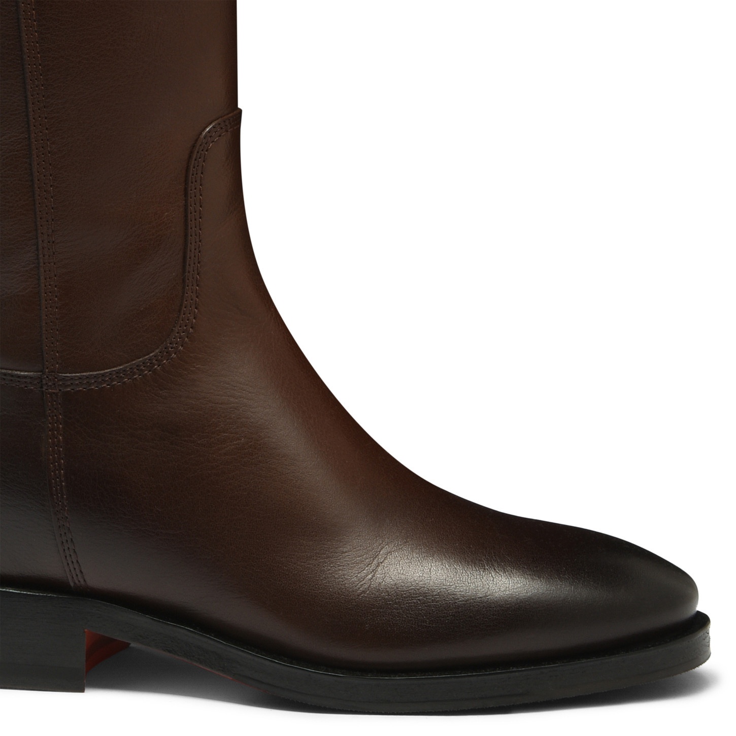 Women's dark brown leather boot - 5