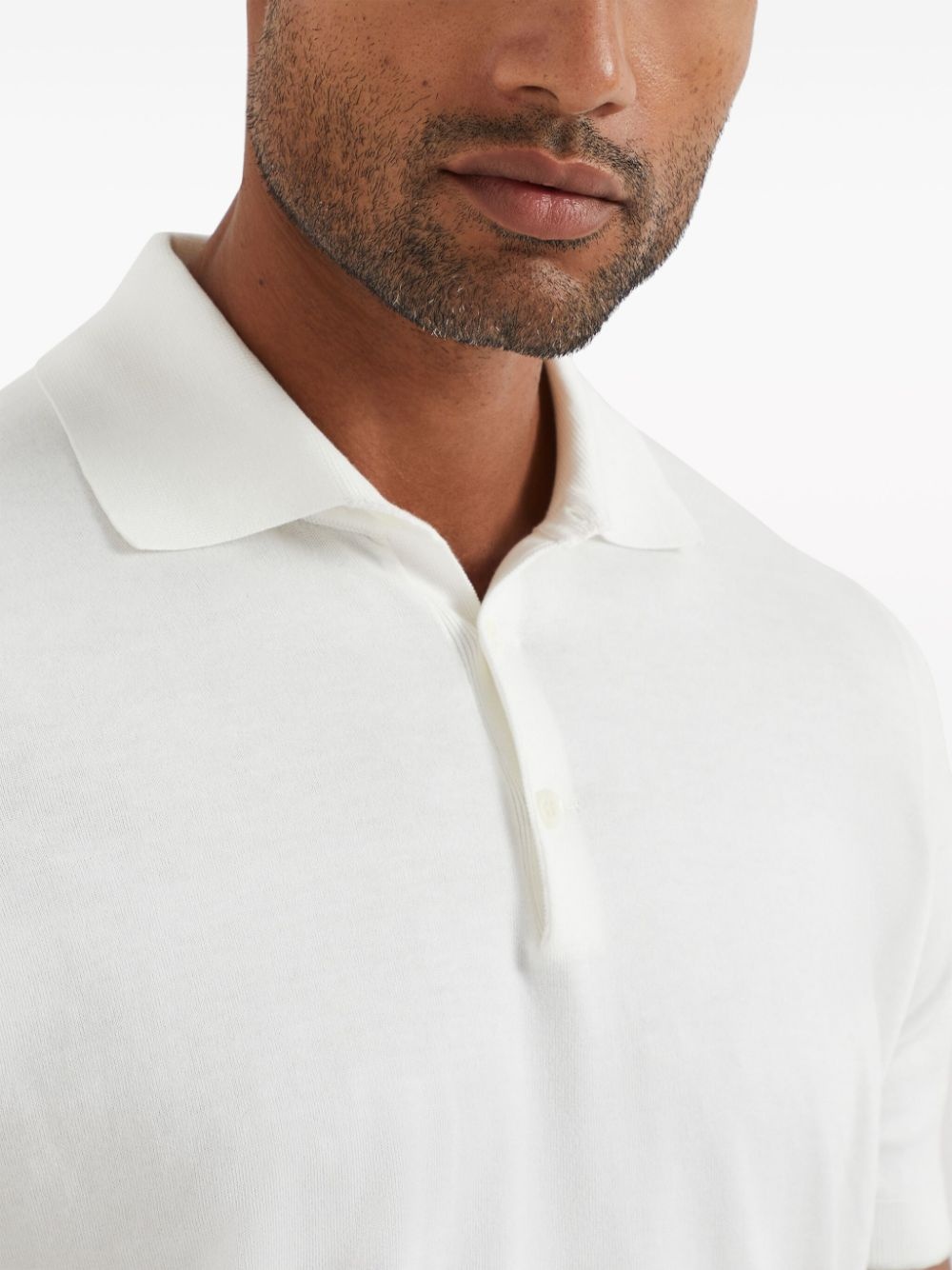 plain button polo shirt - 5