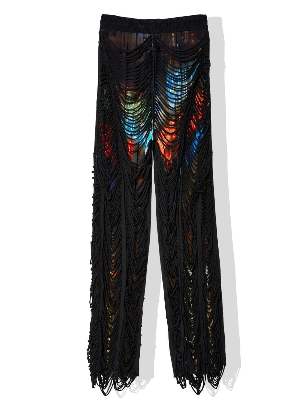 crochet-knit wide-leg trousers - 2