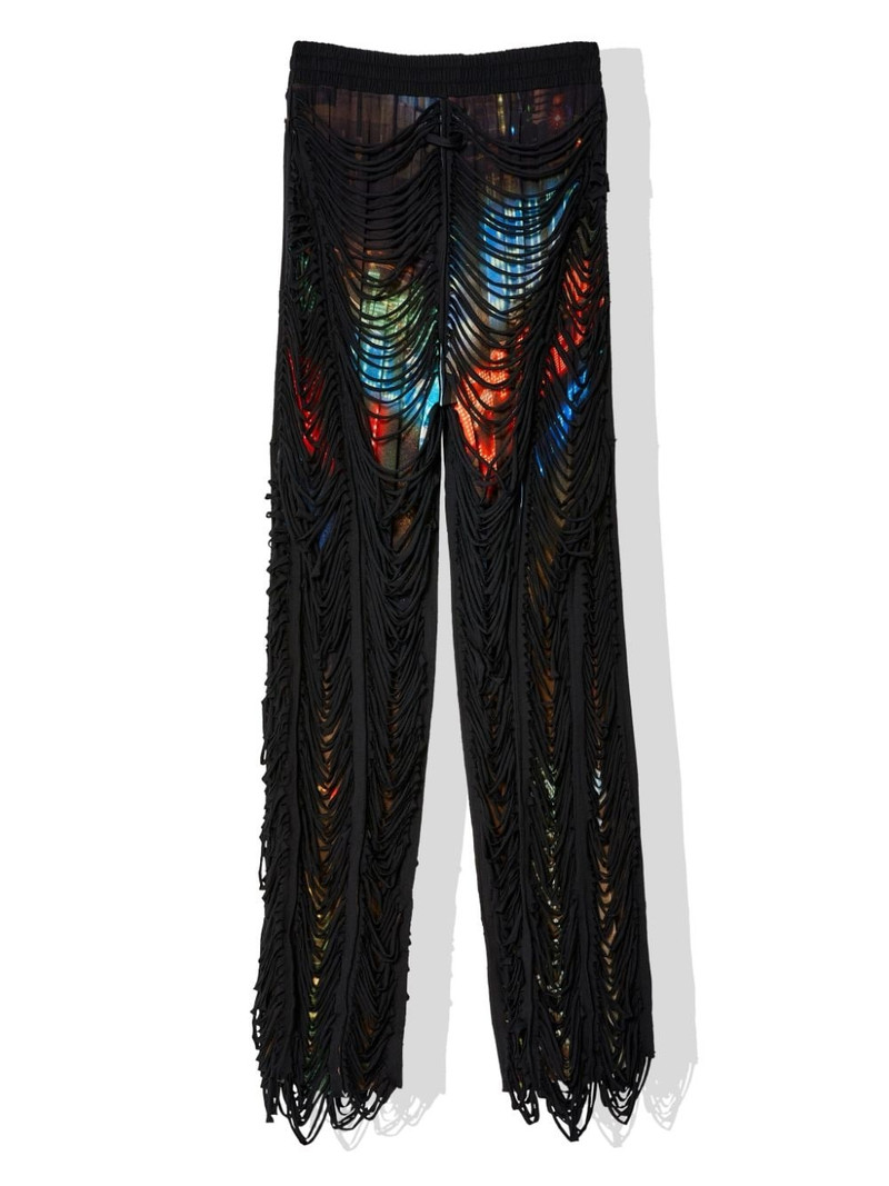 Jean Paul Gaultier crochet-knit wide-leg trousers outlook