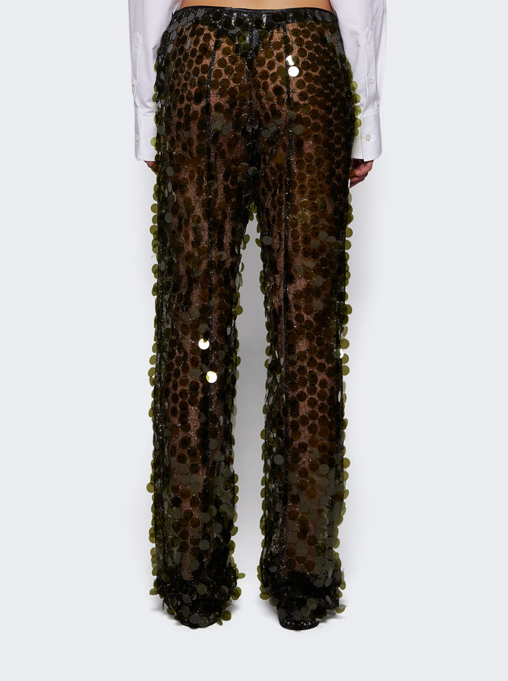 Sequins Flared Trouser Green - 5