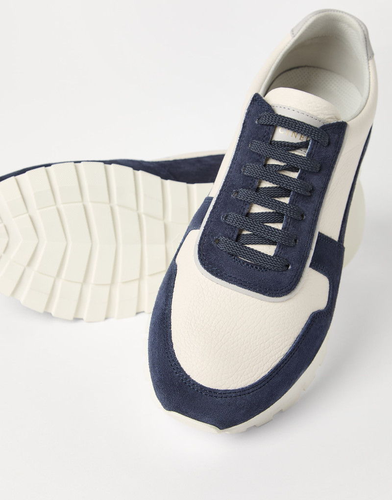 Washed suede and calfskin runners 3