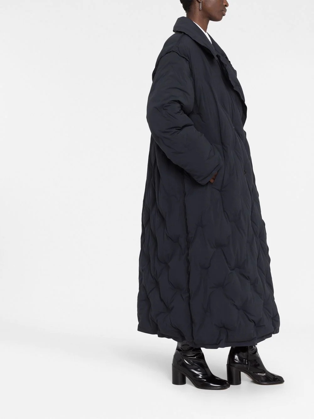 padded mid-length coat - 6