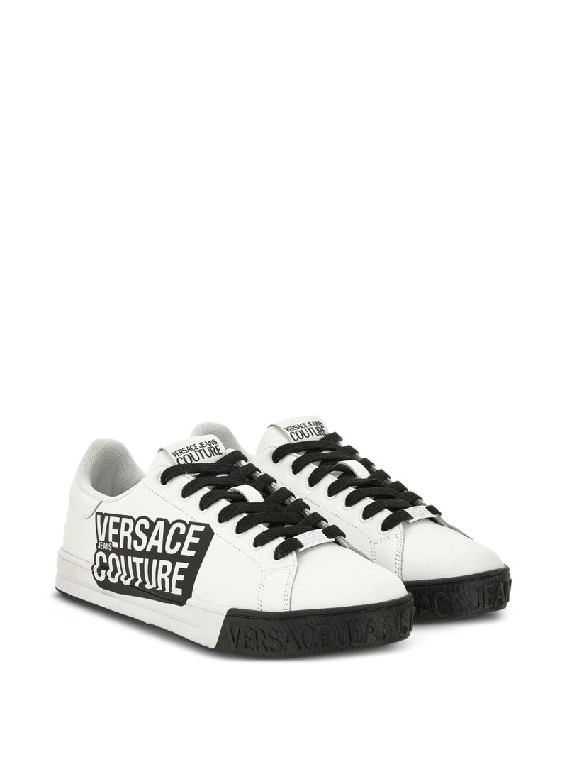 VERSACE JEANS COUTURE logo lace-up sneakers outlook