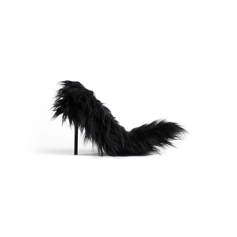 Women's Flex Fur 110mm Pump  in Black 1