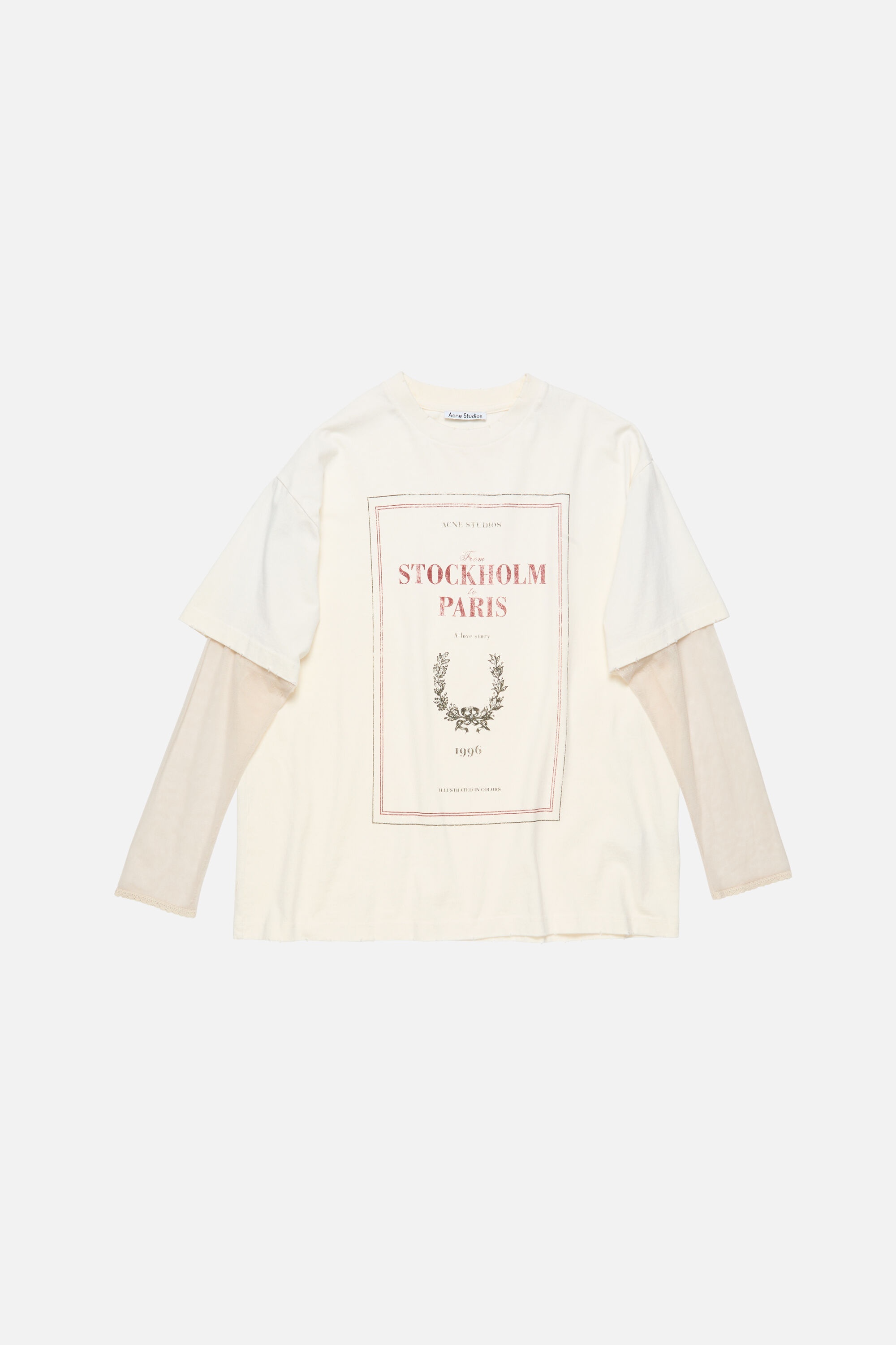 Layered print t-shirt - Off white - 5