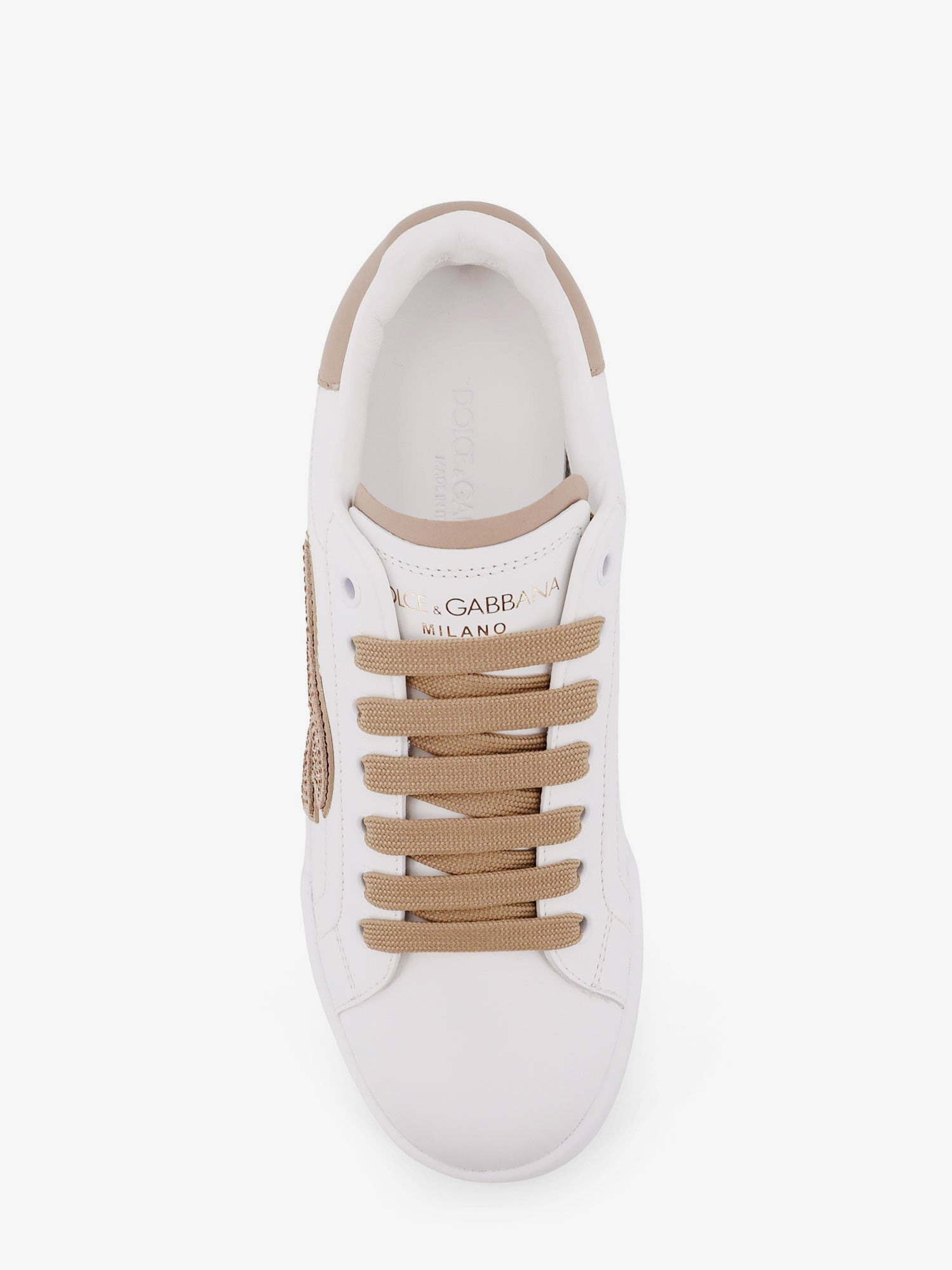 Dolce & Gabbana Portofino Light Strobel Leather Low-Top Sneakers - 5