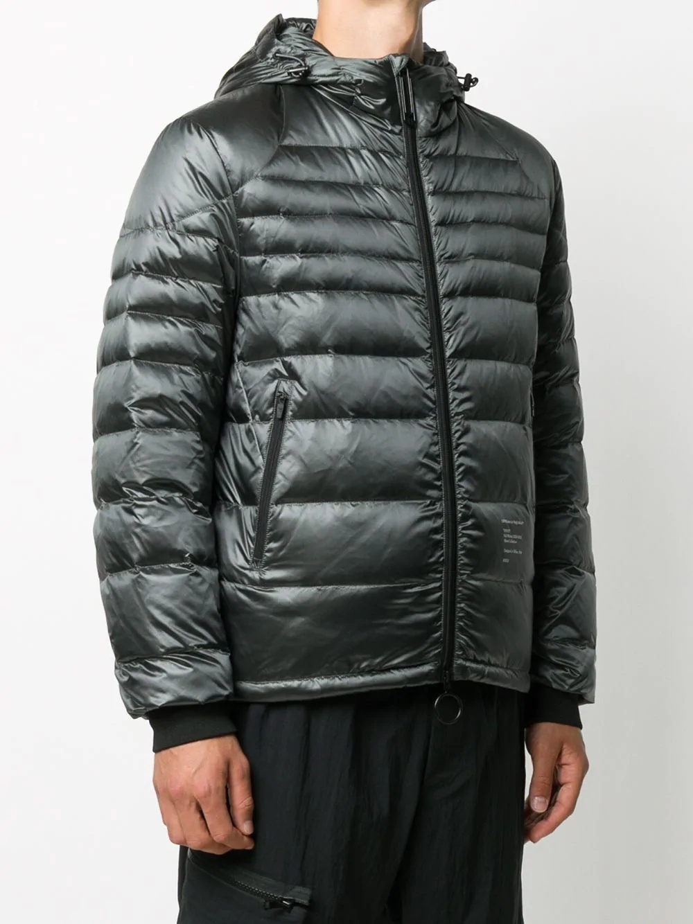 logo-print packable puffer jacket - 3