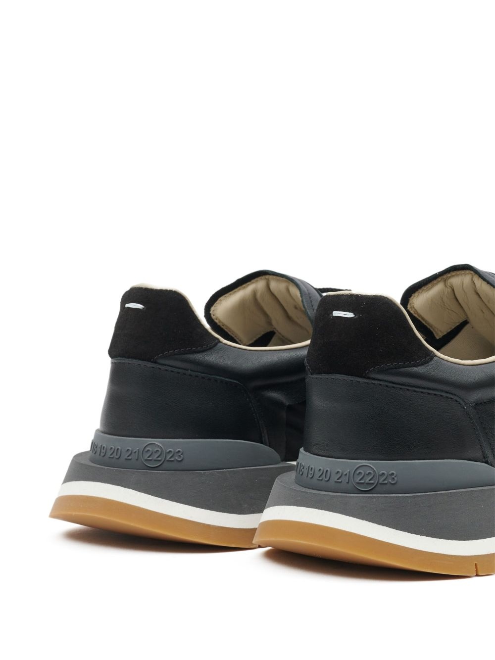 panelled low-top sneakers - 4
