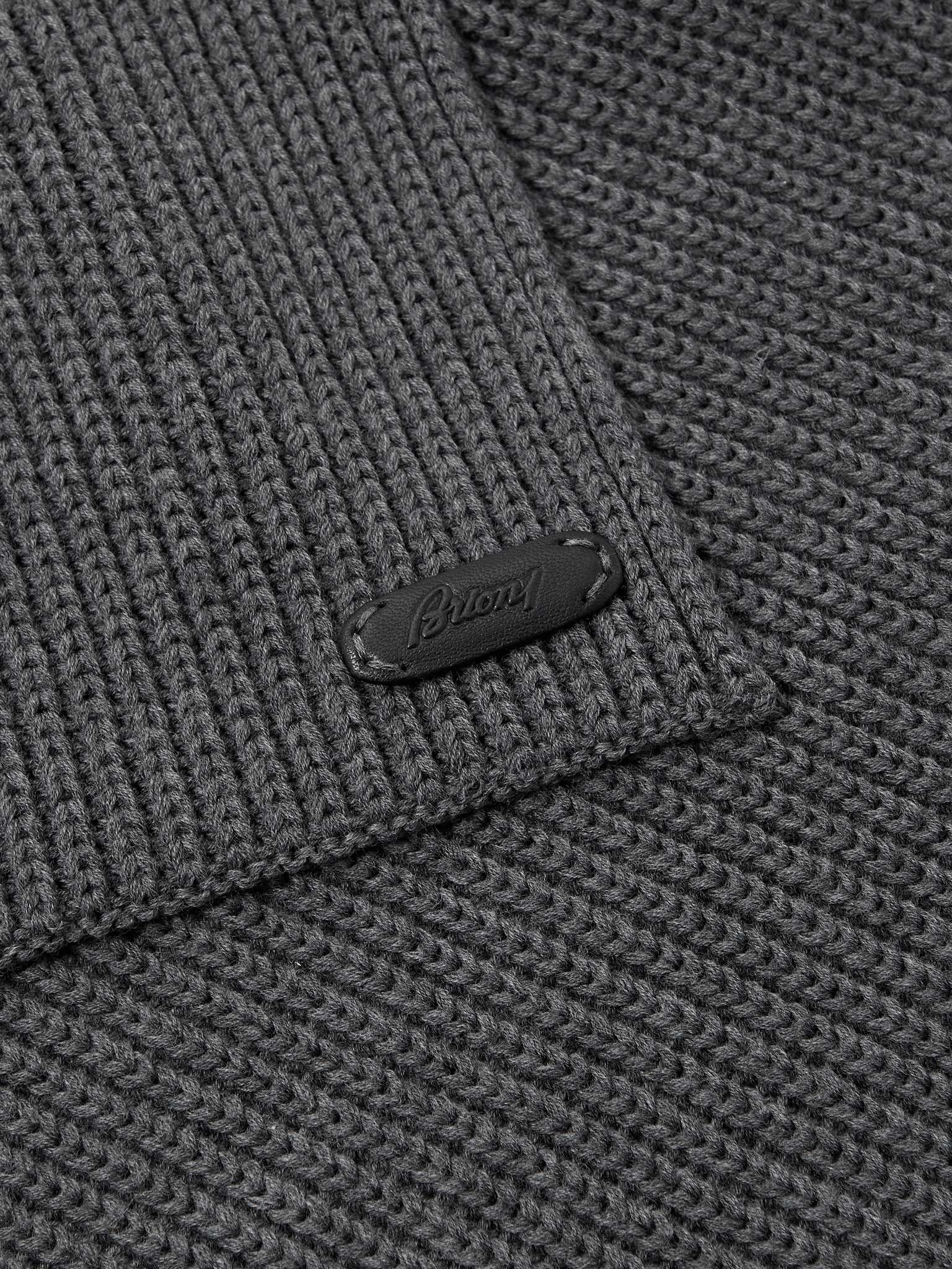 Logo-Appliquéd Ribbed Wool Scarf - 3