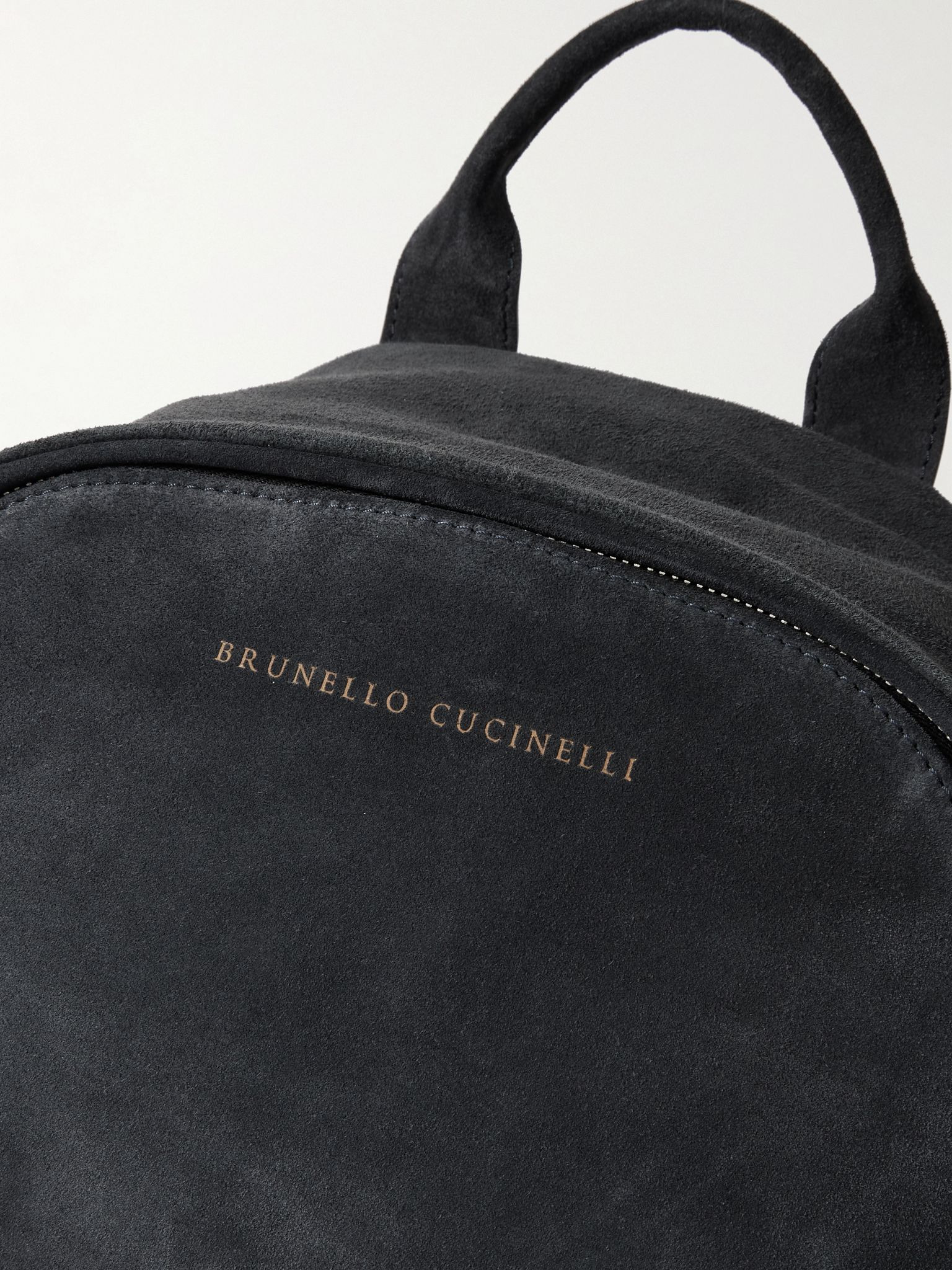 Suede Backpack Blue - 4