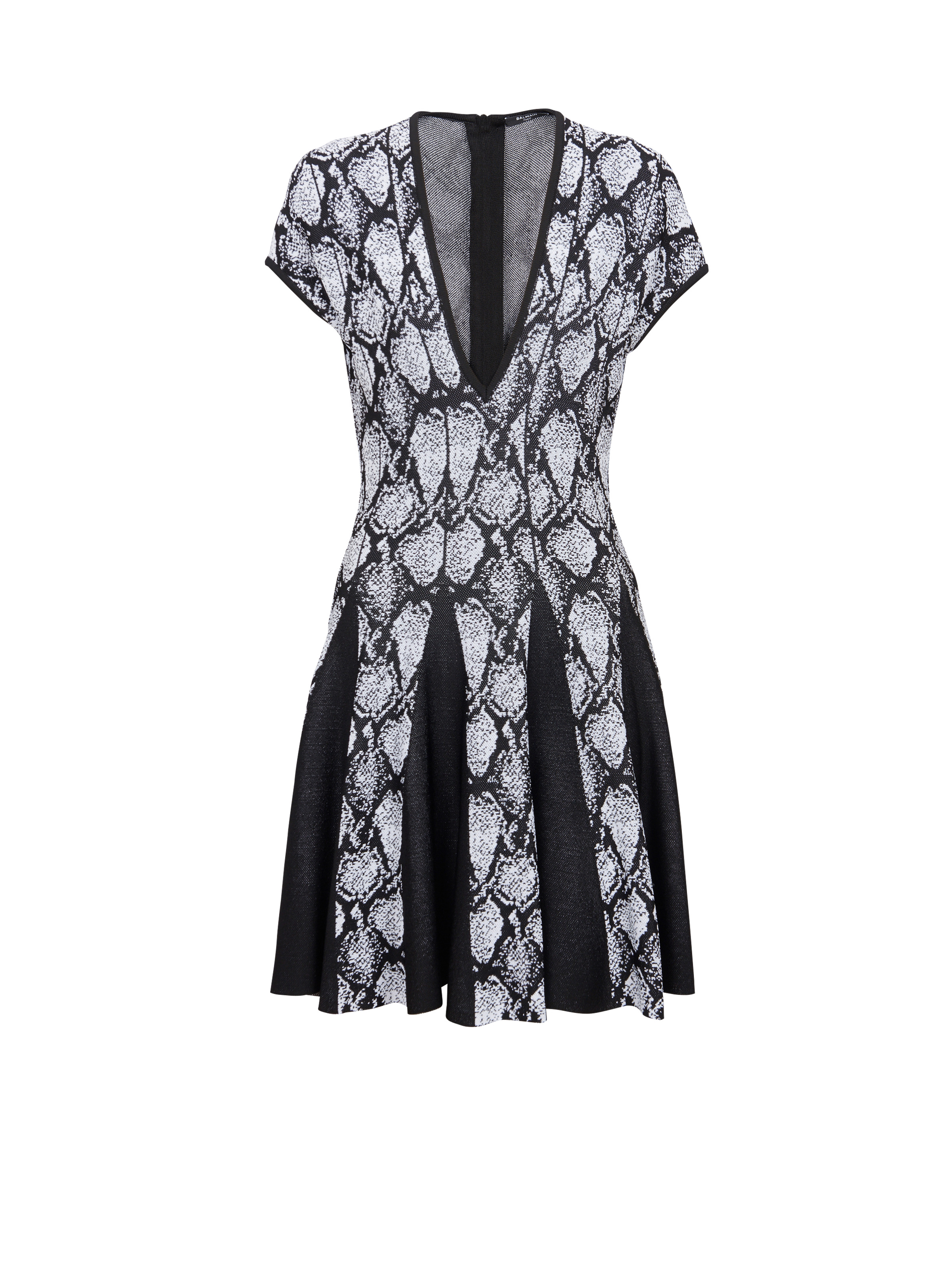 Snakeskin jacquard dress - 1