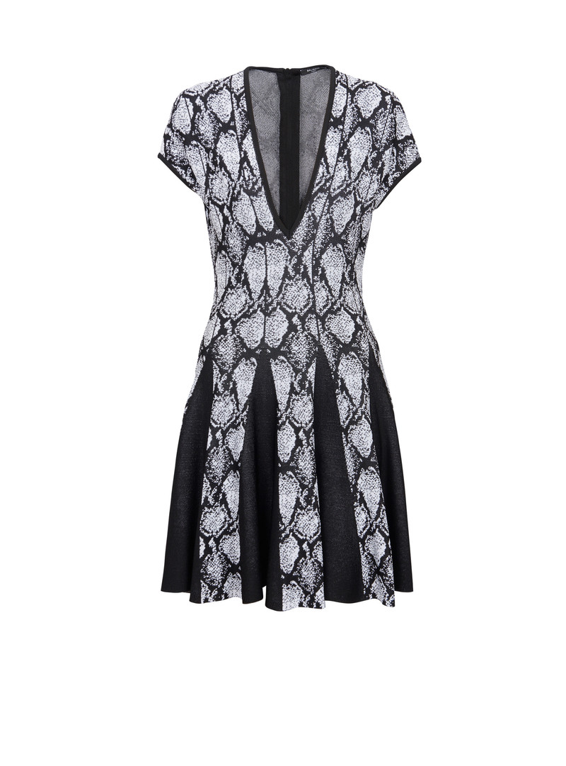 Snakeskin jacquard dress 1
