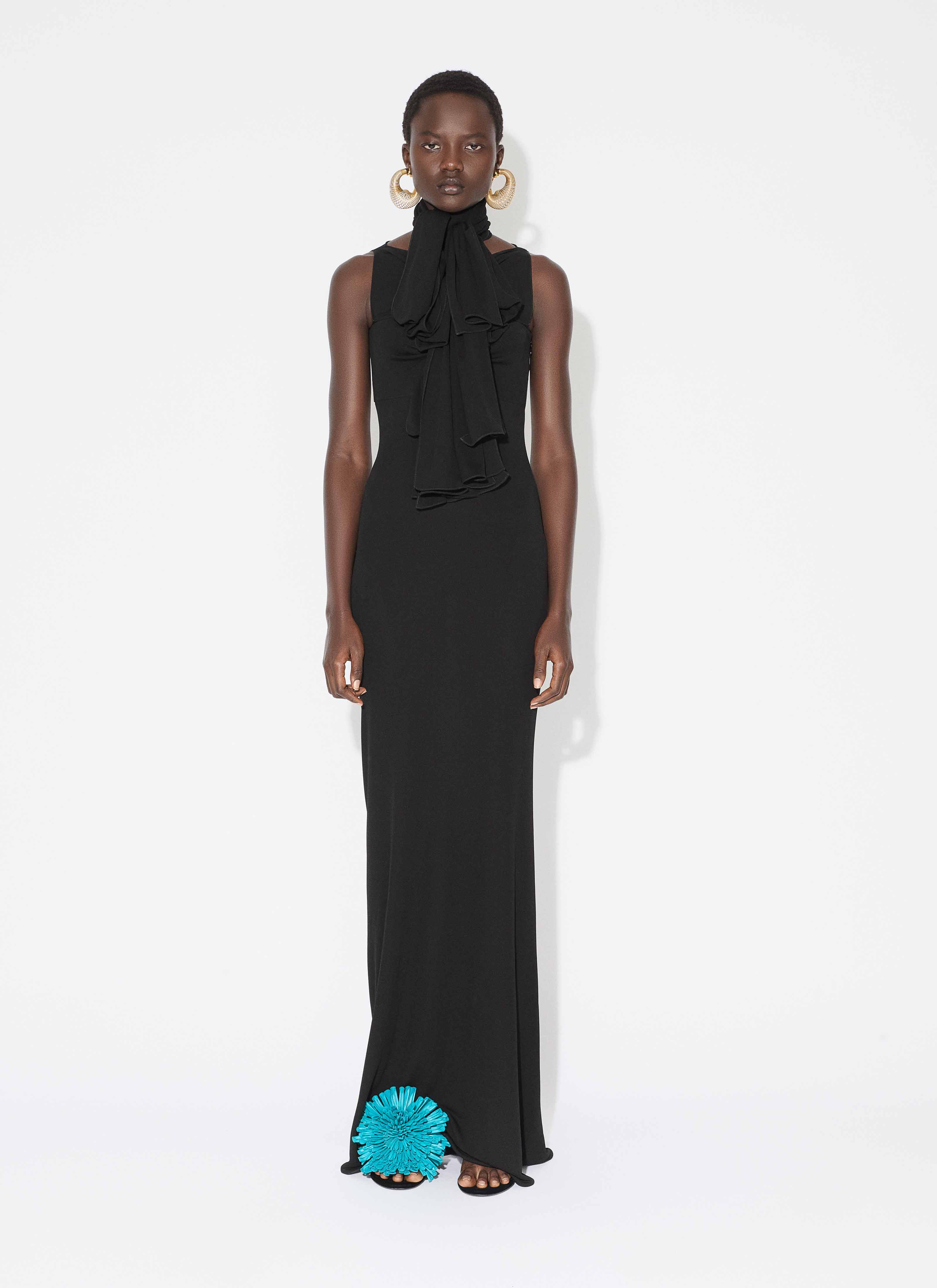 FLUID JERSEY BOW DRESS - 2