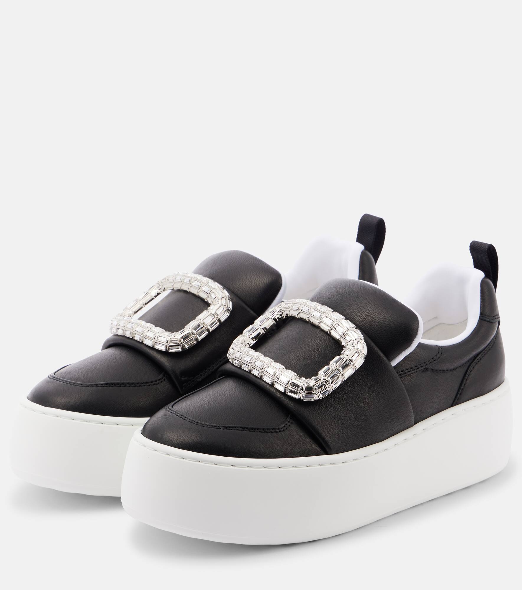 Puffy Choc leather platform sneakers - 4