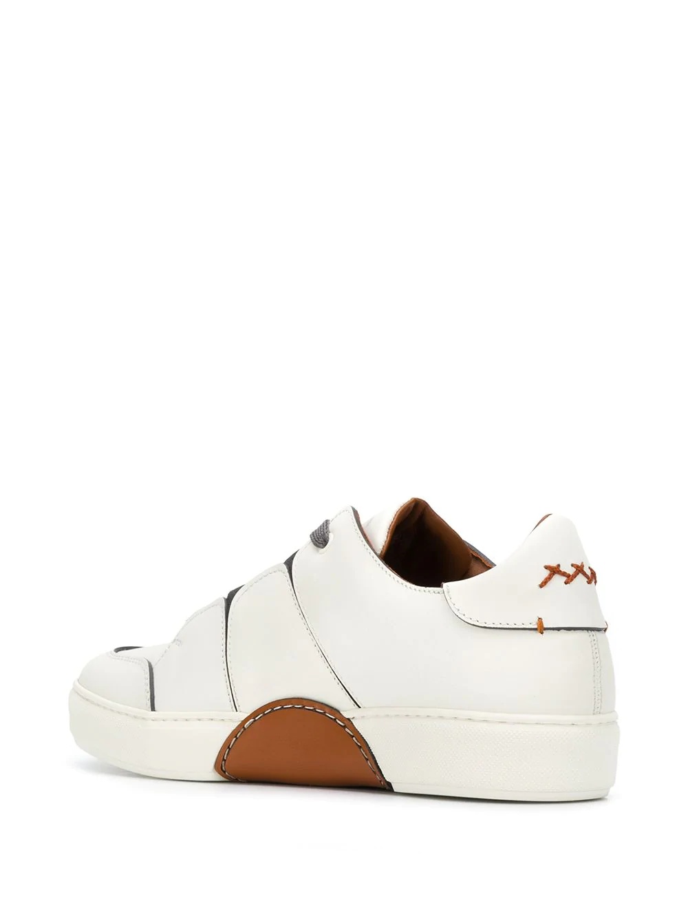 stitched-panel low-top trainers - 3