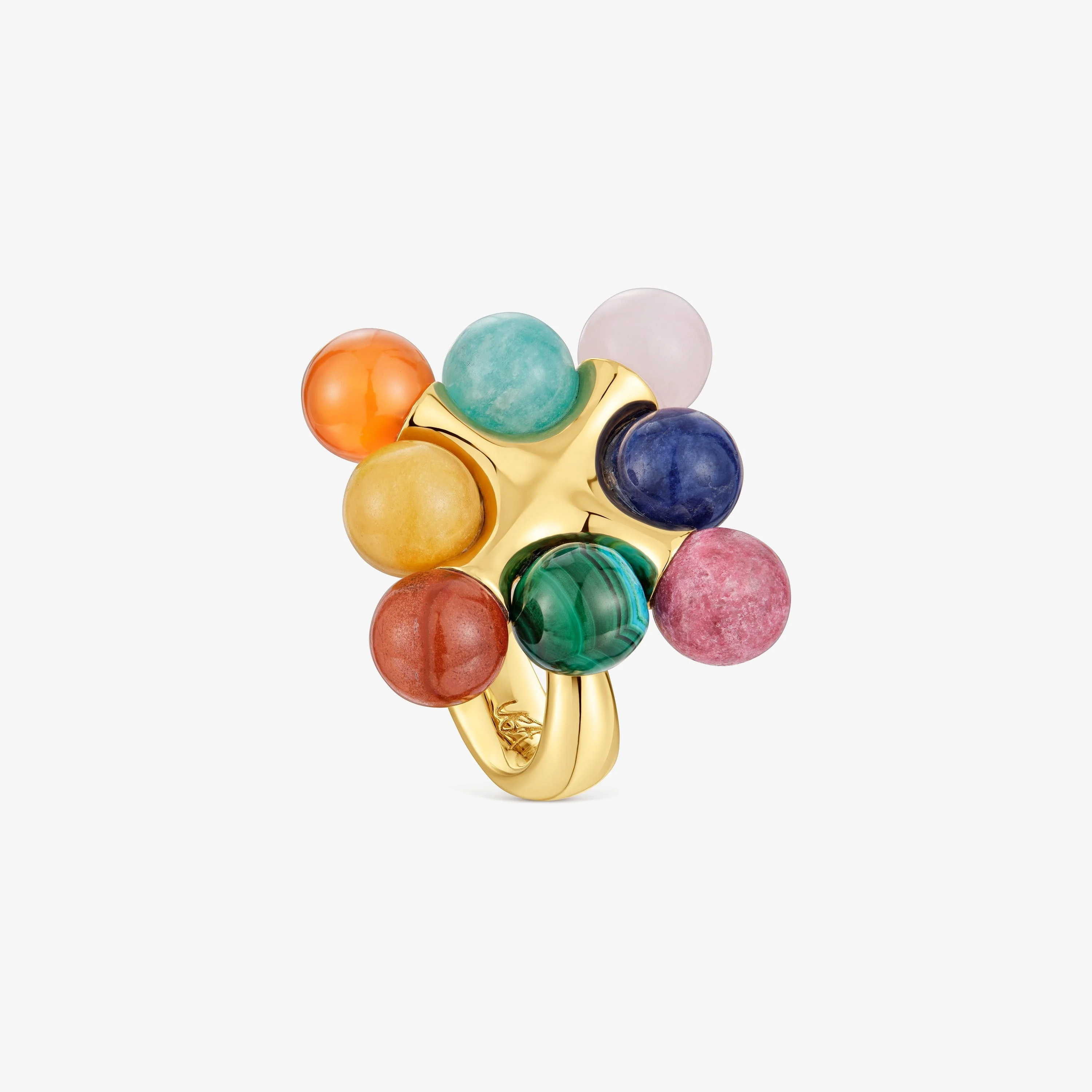 18K gold vermeil Ring with multicolored gemstones TOUS X LEA COLOMBO - 1