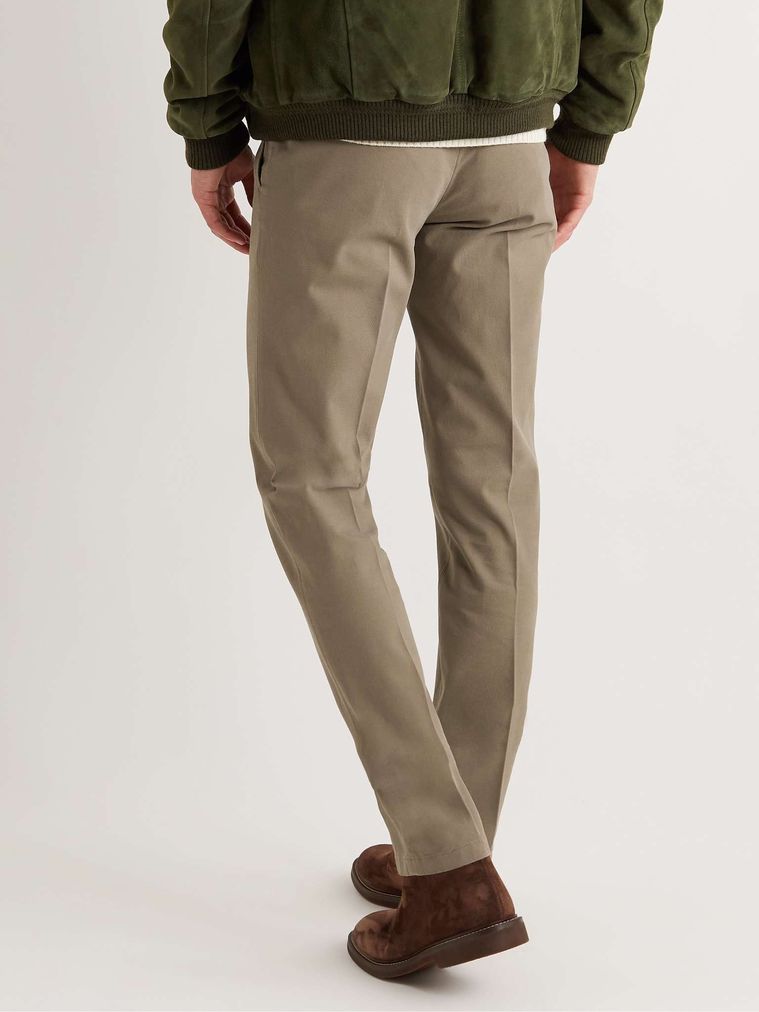 Slim-Fit Stretch-Cotton Jacquard Chinos - 4