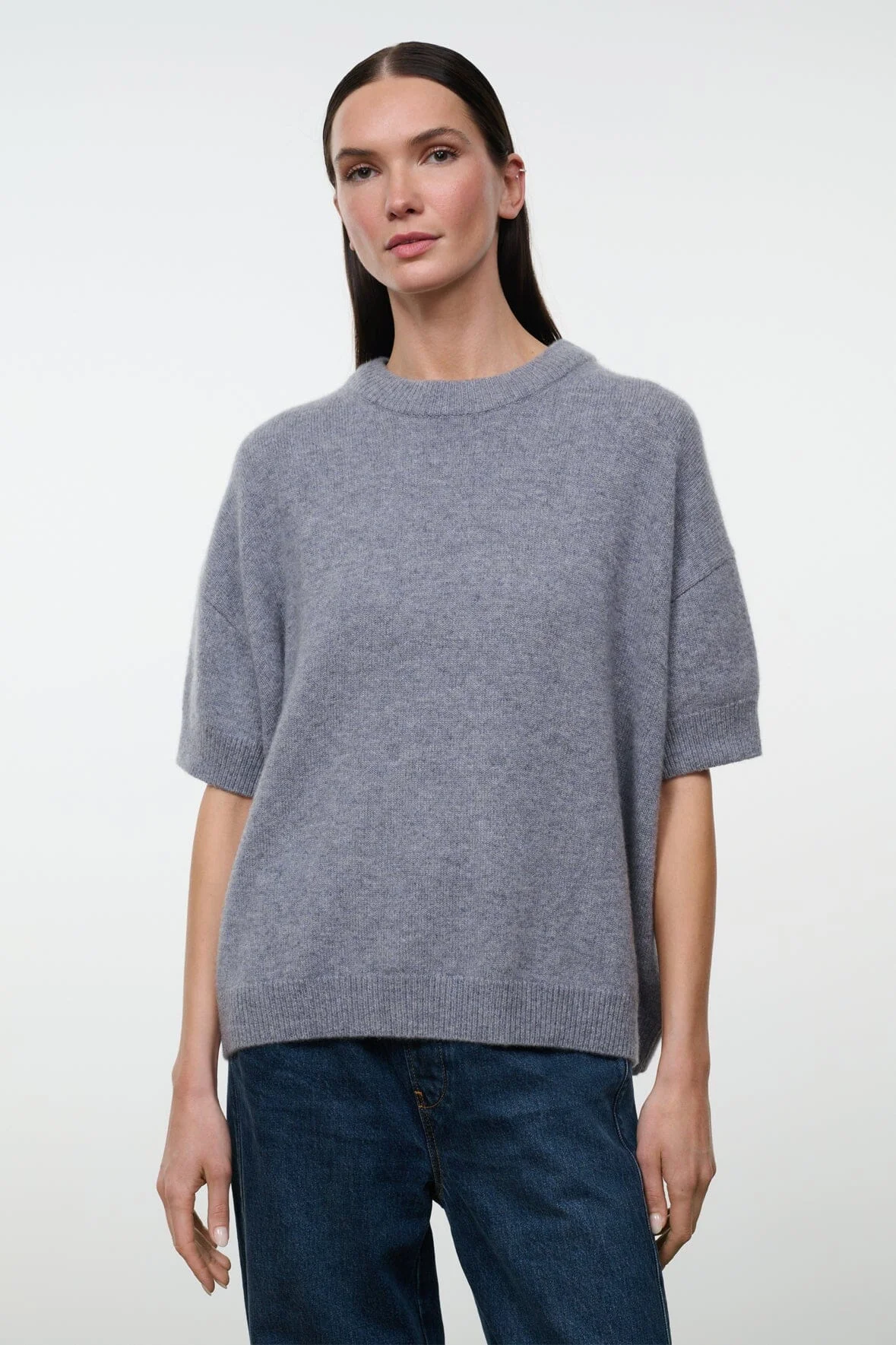 STAUD SORRENTO CASHMERE SWEATER ASH - 1