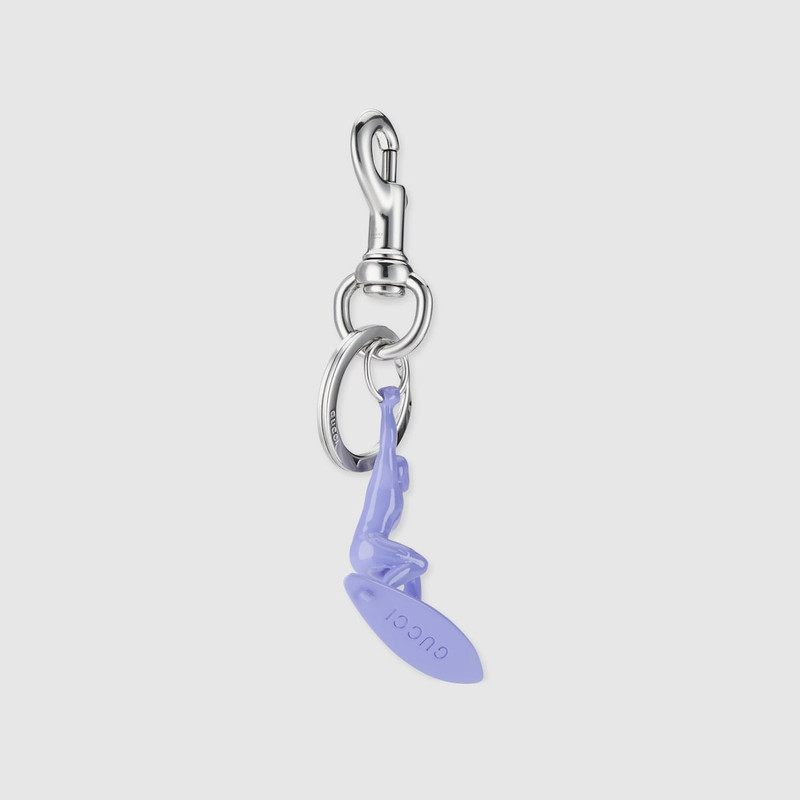 GUCCI Engraved surfer keychain charm outlook