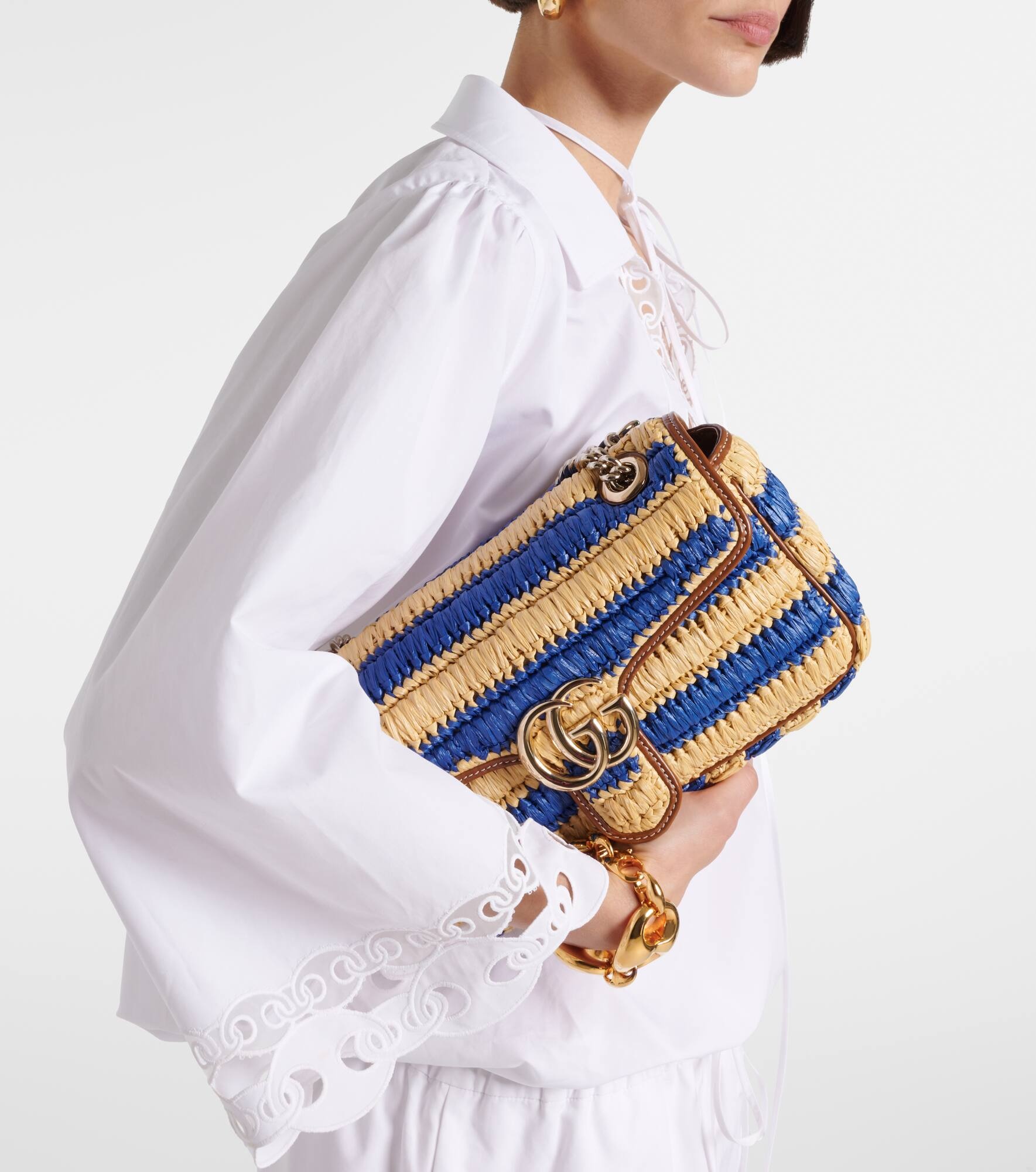 GG Marmont Small striped shoulder bag - 2