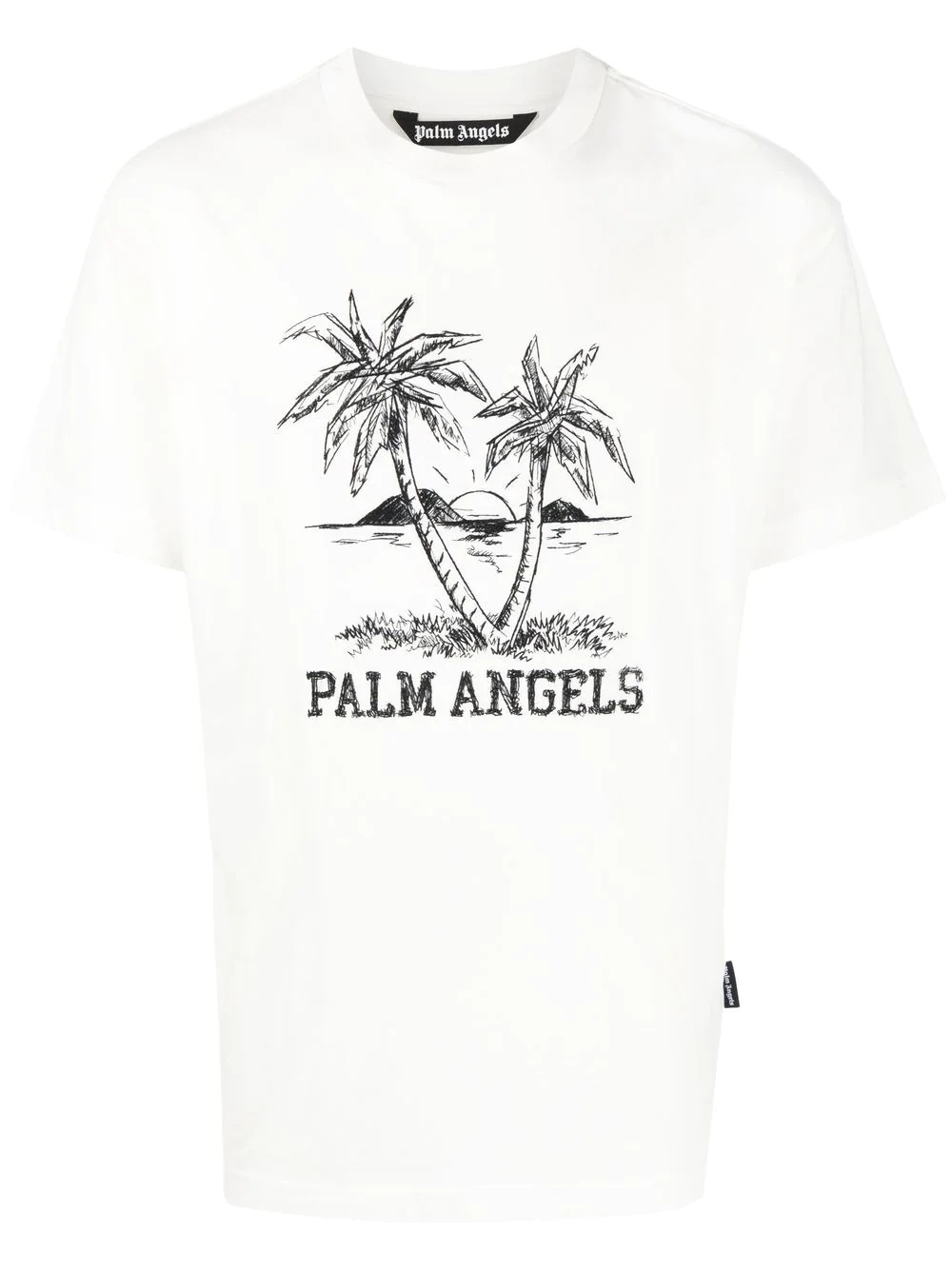 palm tree logo-print T-shirt - 1