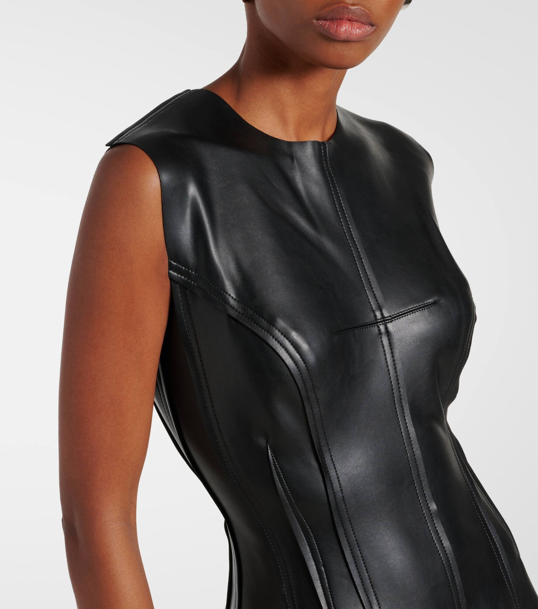 Grace faux leather dress - 4