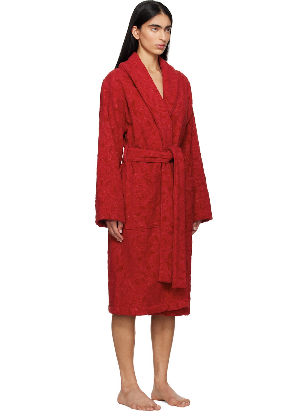 Red Barocco Bathrobe - 2