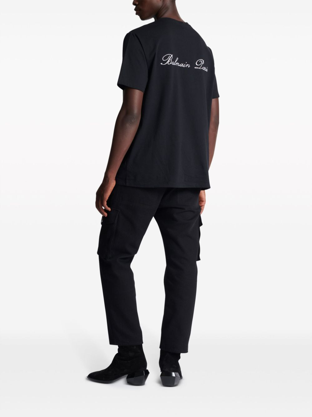 Balmain Men Cotton Signatured T-Shirt - 5