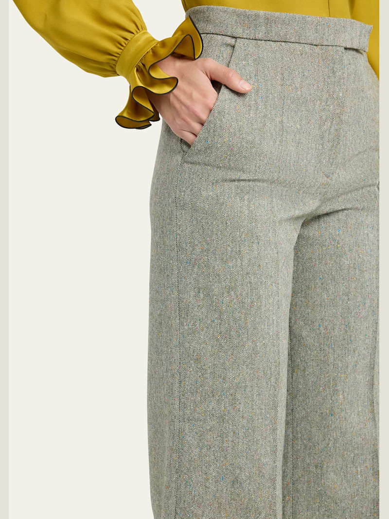 Pleated Wool-Blend Trousers 5