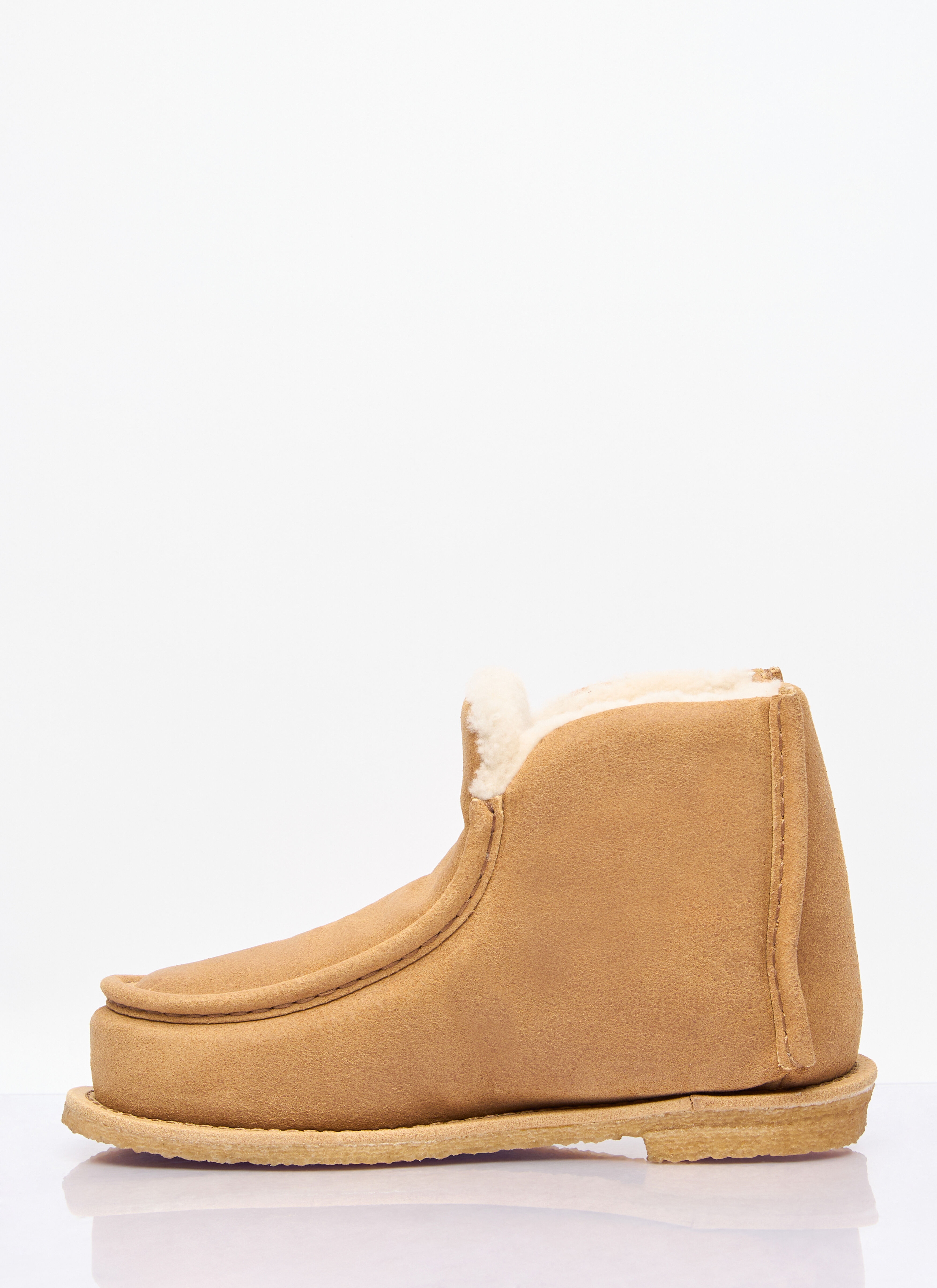 Suede Padded Ankle Boots - 4