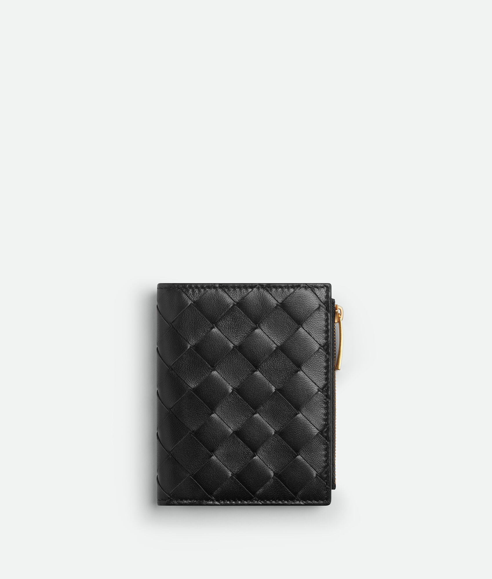 Small Intrecciato Bi-Fold Zip Wallet - 1