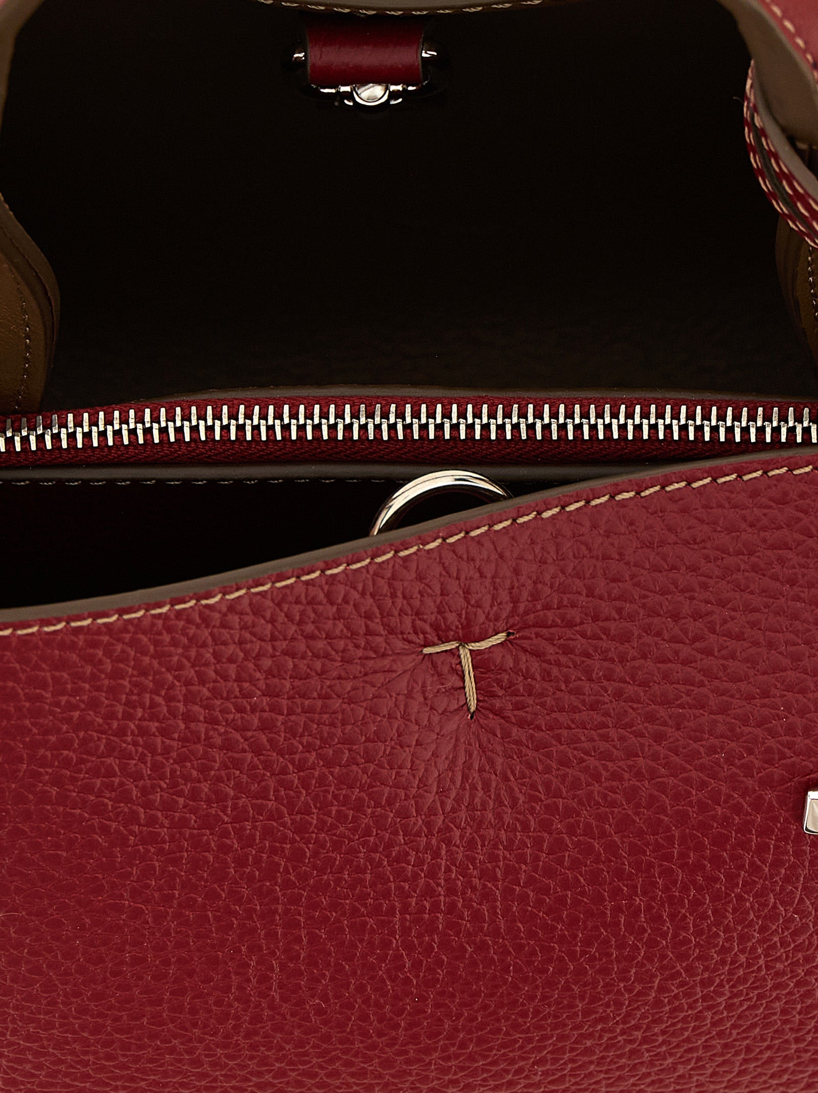 Micro Leather Handbag Hand Bags Red - 4