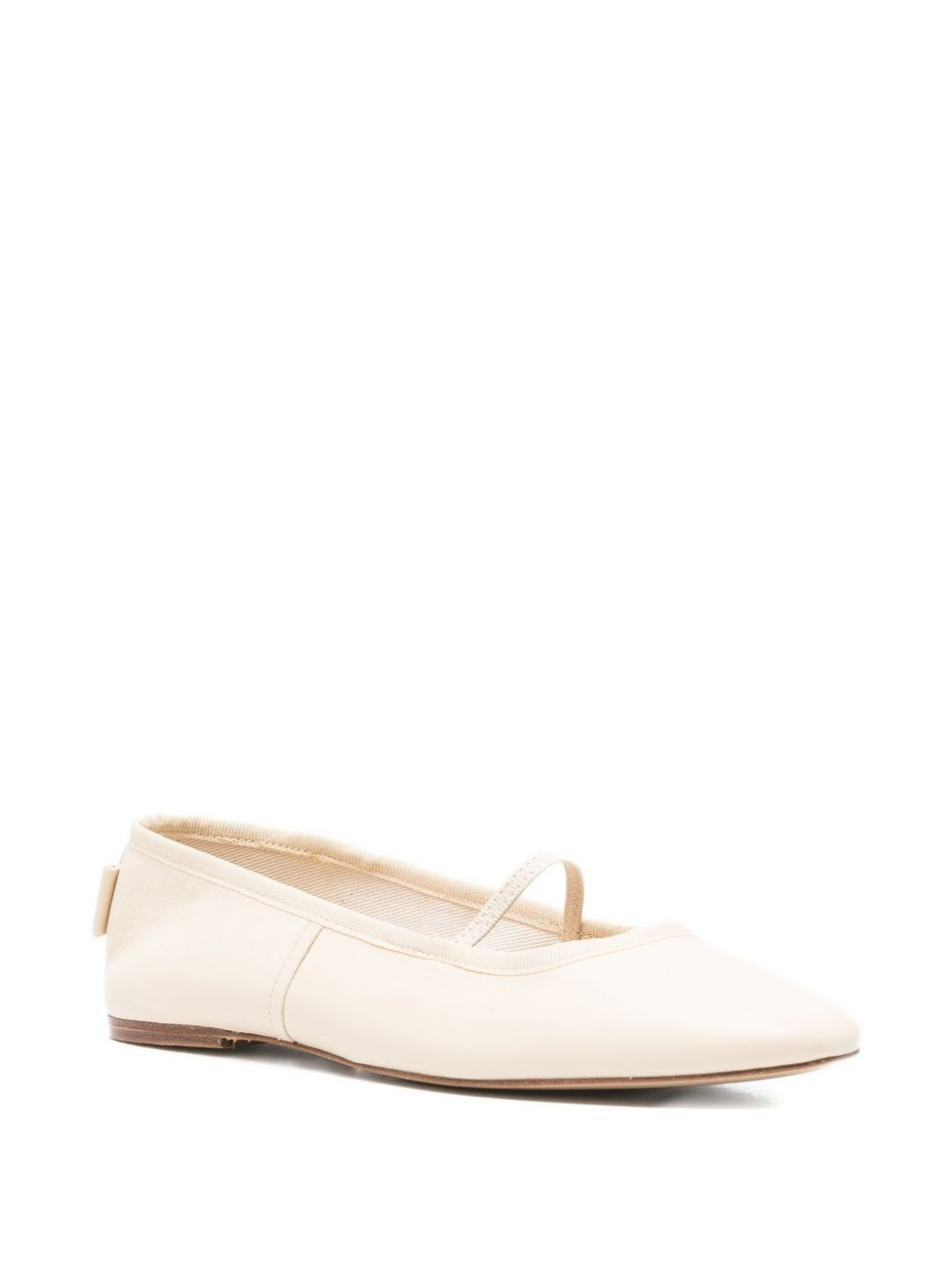 Swan leather pointed-toe flats - 2