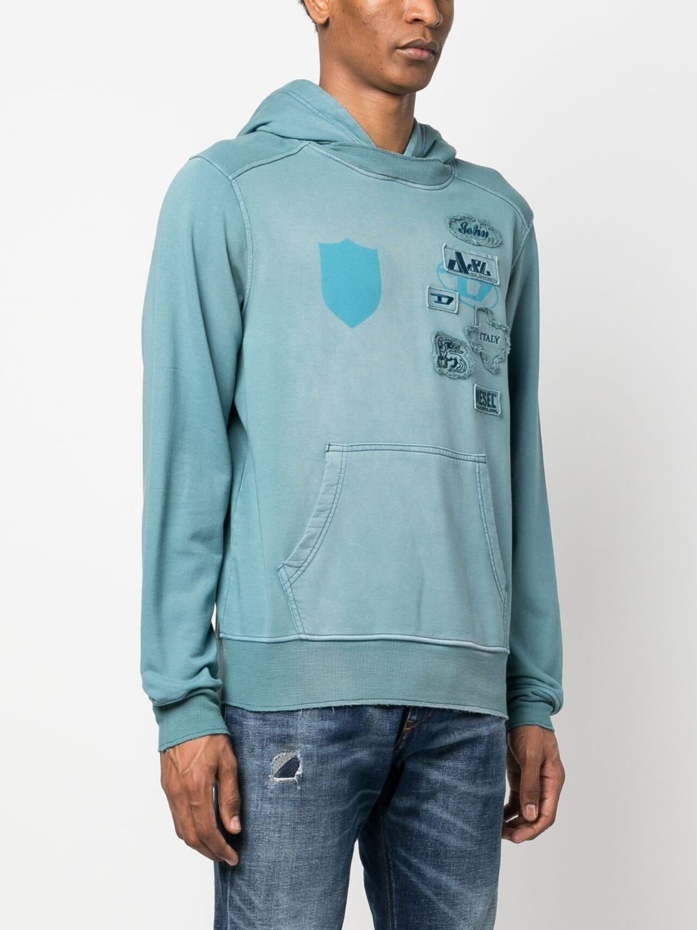 graphic-print cotton hoodie - 3