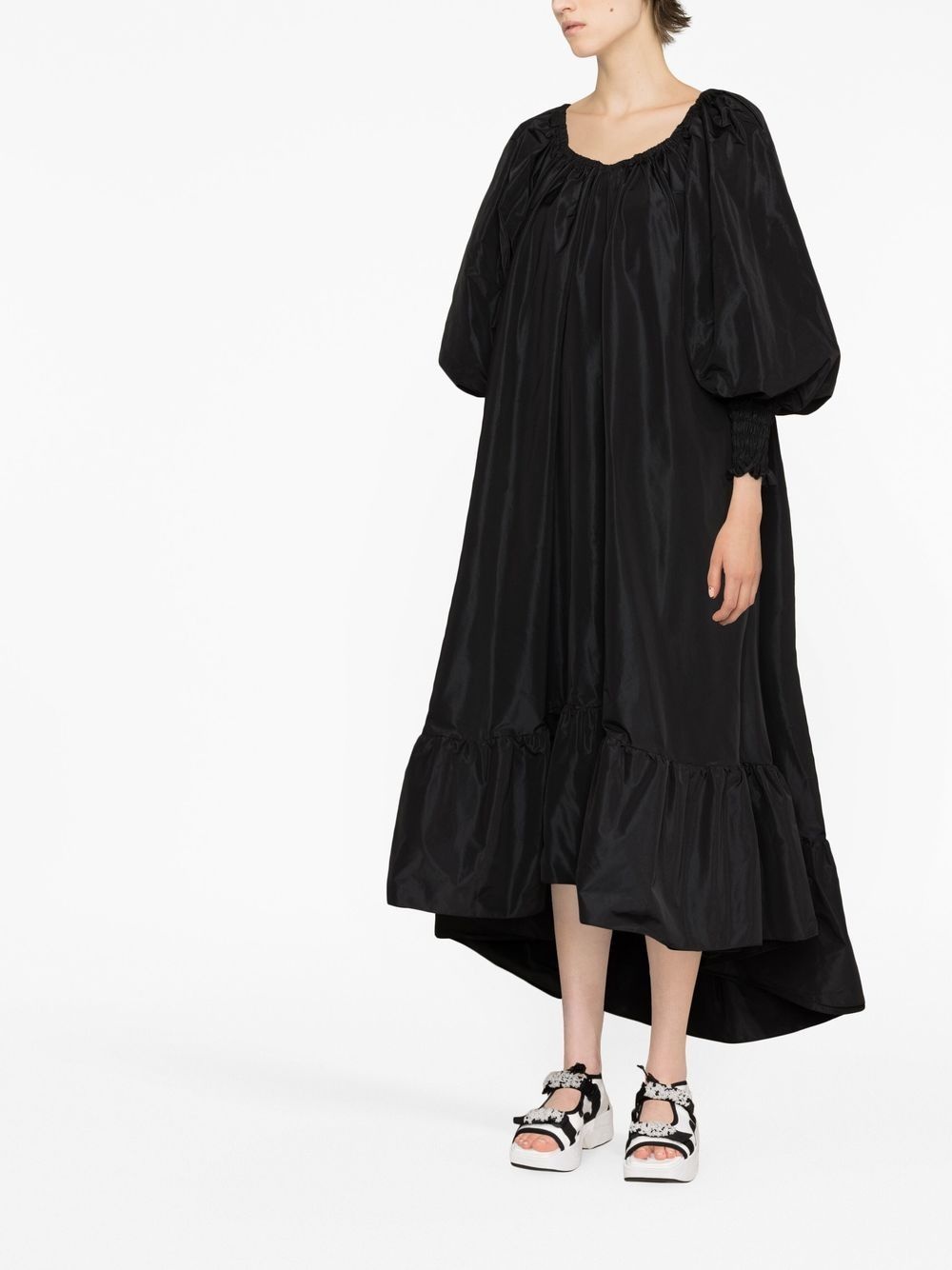 puff-sleeve maxi dress - 2