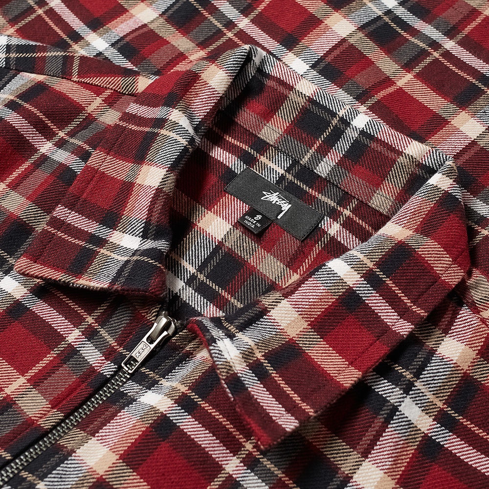 Stussy Classic Zip Up Plaid Shirt - 4