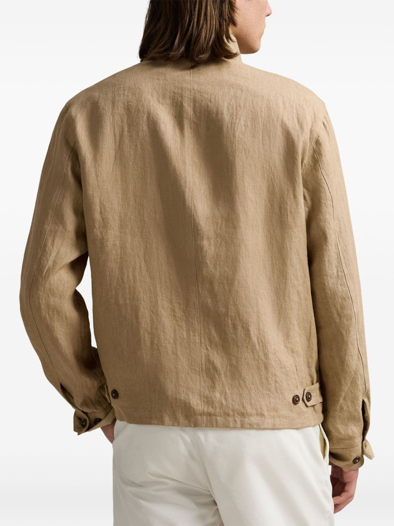 logo-embroidered high-neck jacket 3