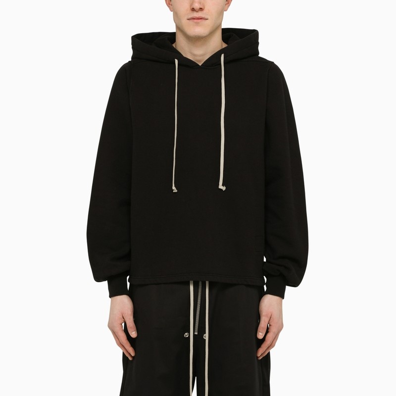 Black cotton hoodie - 1