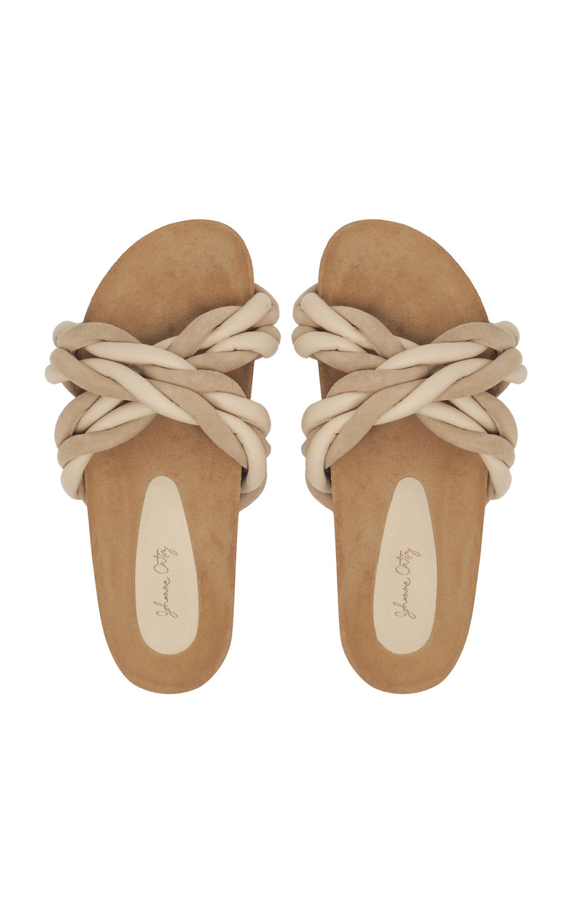 Johanna Ortiz Steady Keel Leather Sandals white outlook