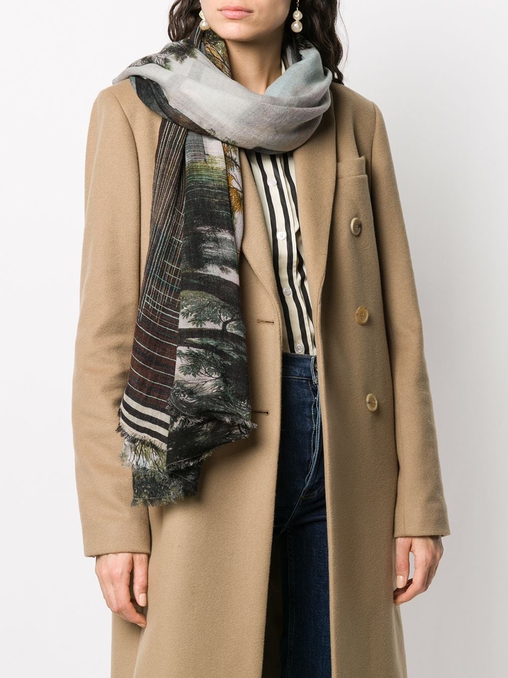 Palazzo Hercolani Bologna-print virgin wool scarf - 2