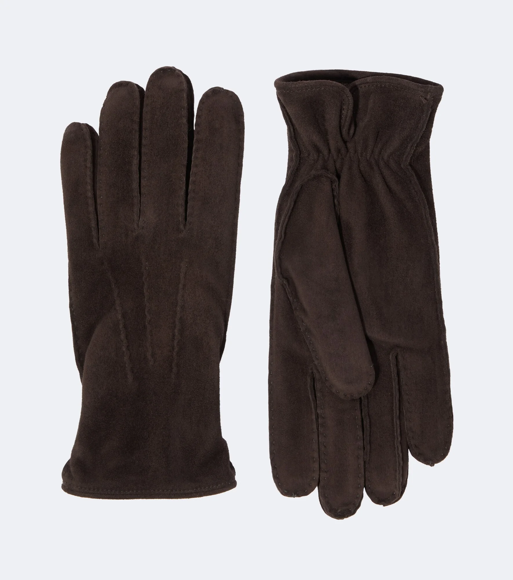 Suede and cashmere gloves - 1