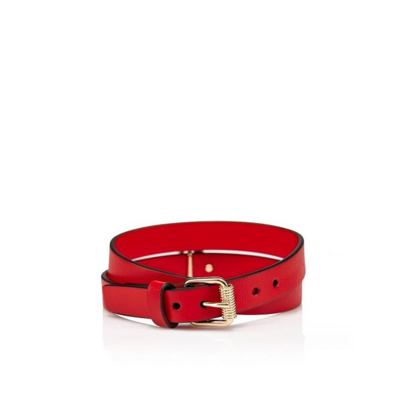 Christian Louboutin Loubilink Logo Bracelet Red outlook