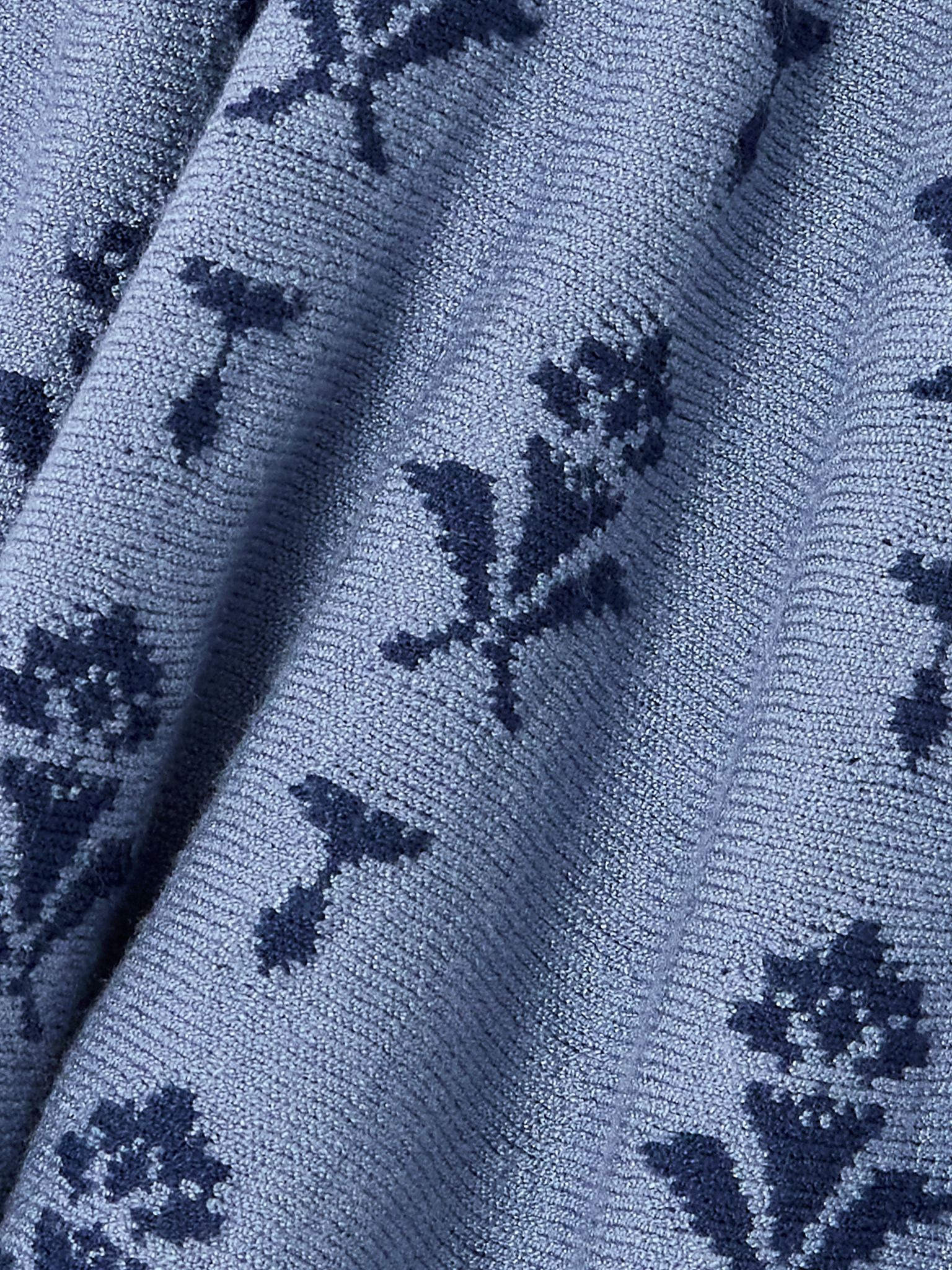 Two-tone jacquard-knit mini skirt Blue - 5