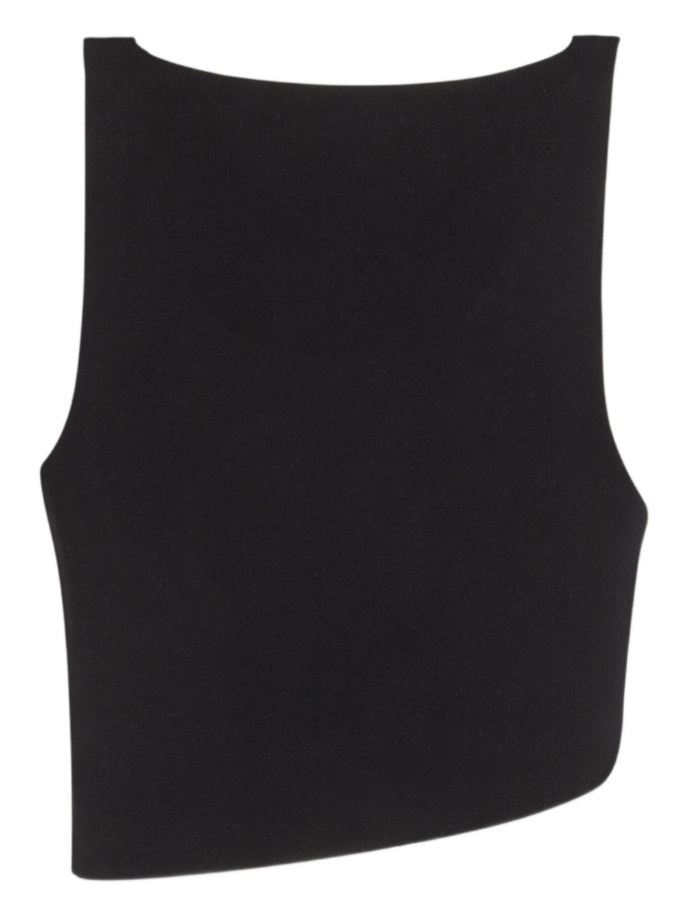 asymmetric crop top - 2
