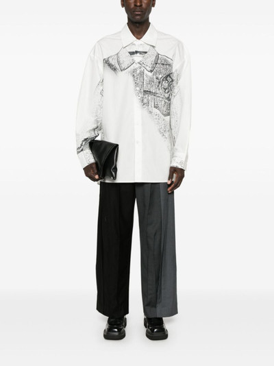 FENG CHEN WANG trompe l'oeil-print shirt outlook