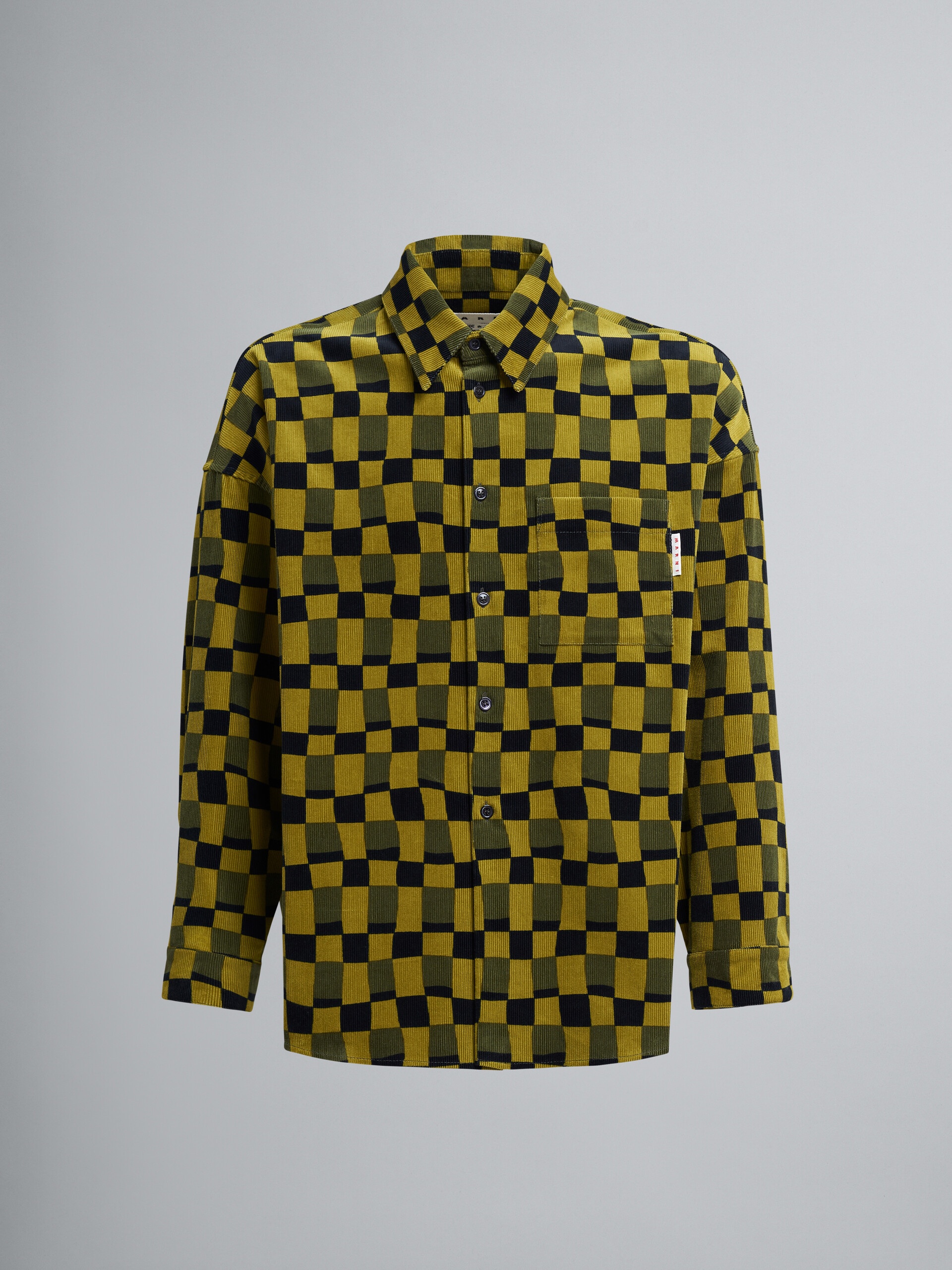 ICONIC DAMIER PRINT CORDUROY SHIRT - 1