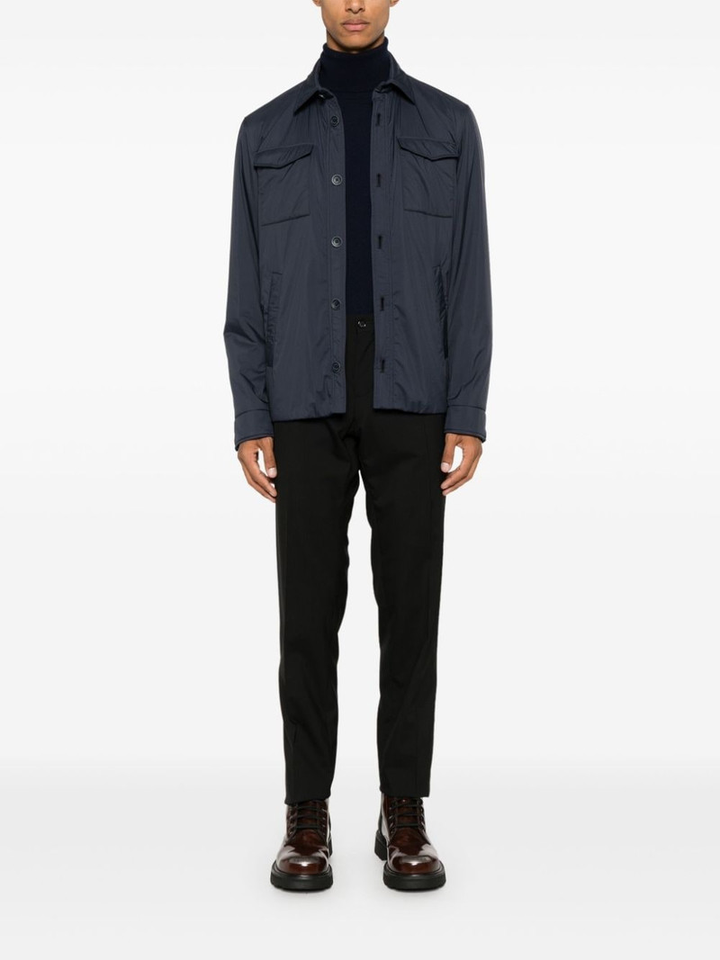 Herno logo-plaque jacket outlook