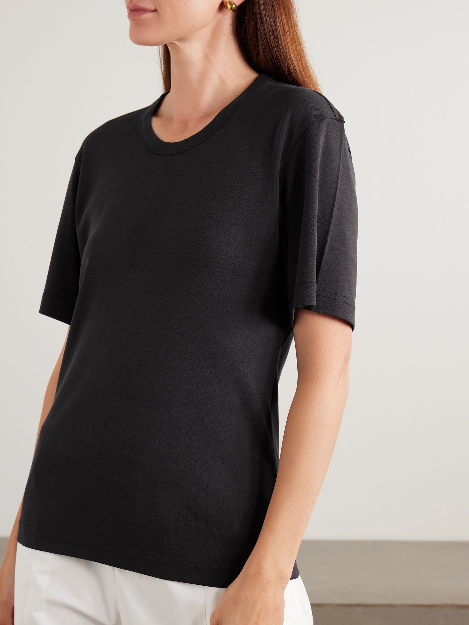 Organic cotton-jersey T-shirt Black - 3