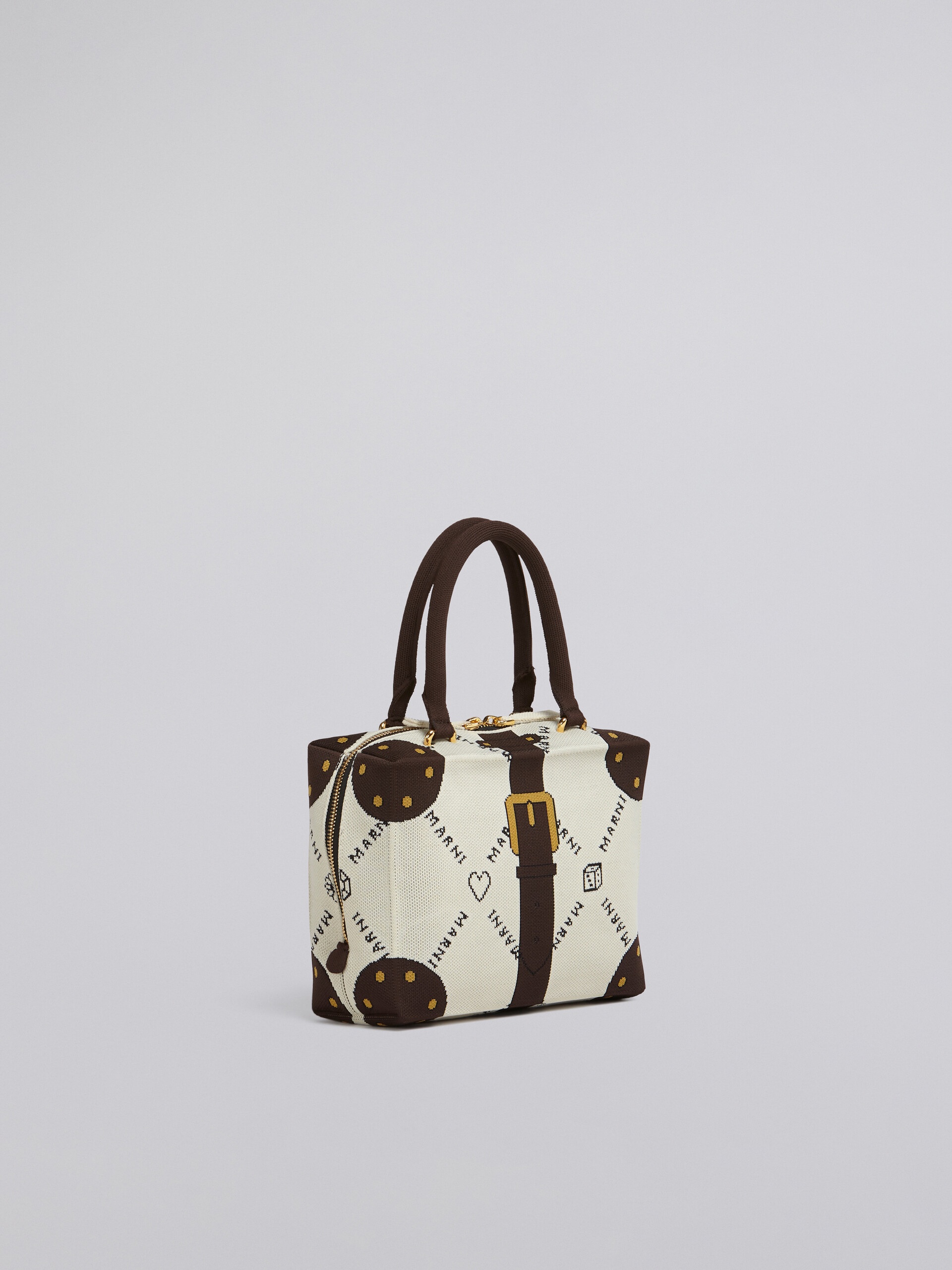 CUBIC BAG IN WHITE MARNIGRAM TROMPE-L'ŒIL JACQUARD - 6
